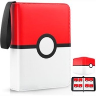 Pokémon 紅白精靈球卡冊｜拉鍊保護款｜收藏冊 Card Binder｜適用寶可夢／遊戲王／足球卡／K-Pop