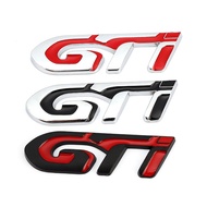 3D Metal GTI Logo Emblem Badge Decals Car Front Back Trunk Stickers For Volkswagen VW Polo Golf MK4 