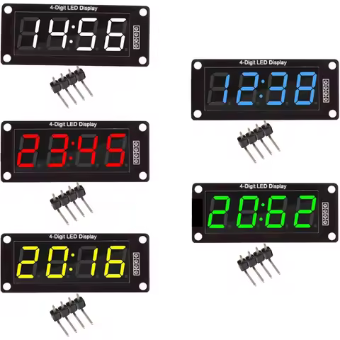 Red/Green/White/Yellow/Blue Colors TM1637 0.56" LED Display Digital Tube Decimal 7 Segment 4 Digit C