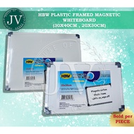 HBW Plastic Framed Magnetic Whiteboard 20x30cm , 30x40cm 1pc