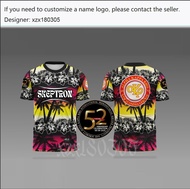 "Tropical Flair: Alpha Kappa Rho 52nd Anniversary Full - color 3D Sublimation T - shirt - A Stylish 