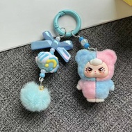 【cod】two-color Bear Ear Doll Keychain Cute Cartoon Flocking Pendant Girls Backpack Ornaments K0f0