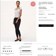 LOFT tall skinny utility zip pants in marisa - Black