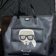 KARL LAGERFELD  Tote老佛爺黑托特包(31x17x30)