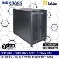 IR11520D Rack Server 20U 1150mm Double Swing Perforated INDORACK Rak