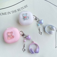 For Baseus WM01 / WM02 case WM02plus Cute Silicone Earphone case For Baseus WM02+ cover with Keychai