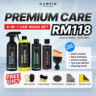 CARVIX | Premium Care Package Car Wash Set Nano Car Shampoo Car Coating Car Wash & Wax Car Cleaning