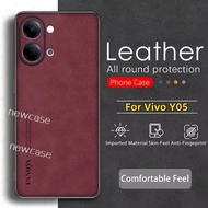 Luxury Sheepskin Leather Casing For Vivo Y05 Y04 Y03 Y 05 04 03 Y03T Y04S 4G 2026 VivoY05 VivoY04 Vi
