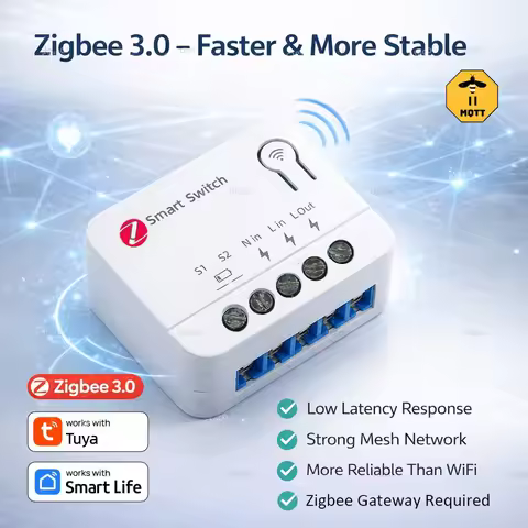Tuya Zigbee Mini Smart Switch Extreme Zbmini Tiny Size DIY Relay Switches Breaker Module Works With 
