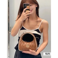 [1: 1] m1 * um1 * u 25 Spring Summer New Style Crescent Bag Color-Blocking Handbag Bowling Bag Lambs