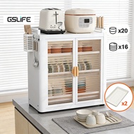 GSlife Dish Cabinet Drainer Drying Rack Kitchen Countertop Plate Organizer Storage Shelf