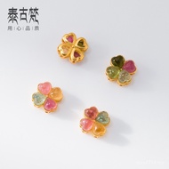 Loose Beads Spacer Beads Q0799 Tourmaline Hollow Accessories diy925 Inlaid Electroplating Material B