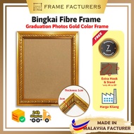 Photo Frame 4R-8R Gold Color Fiber Frame For Graduation & Certificate Picture Frame Sijil Bingkai Ga