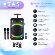 VF I Vinnfier Tango 606 WMB 12" Mudah Alih Pembesar Suara Bass Bluetooth Karaoke Speaker LED Party L