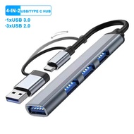 Kebeteme 7-trong 2 Hub USB loại C HUB Bộ chia USB đa tuyến Bộ chuyển đổi USB OTG chuyển USB sang USB