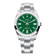 Rolex_ Original Full Set of Oyster Perpetual Series124300Green Plate Large Three-Pin Luminous Scale 