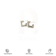 Radhatelier - Anti-Rust Titanium Jewelry Women's Silver Earrings EB2411-67