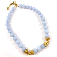 【日本直送｜二手美品】Christian Dior 項鍊 金屬 藍色/金色