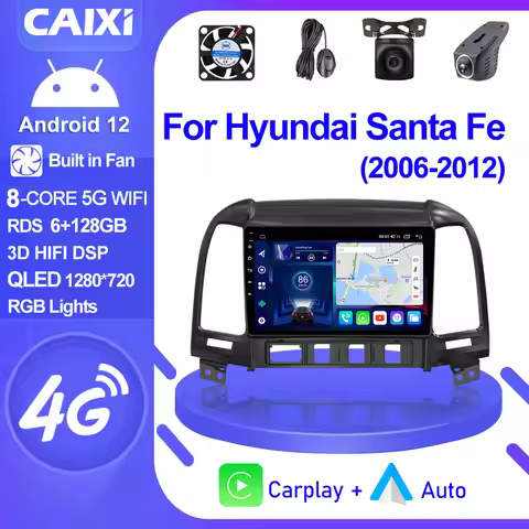 CAIXI GX9 Car Radio Multimedia Player For Hyundai Santa Fe 2 2006-2012 Android Auto 2 Din Carplay St