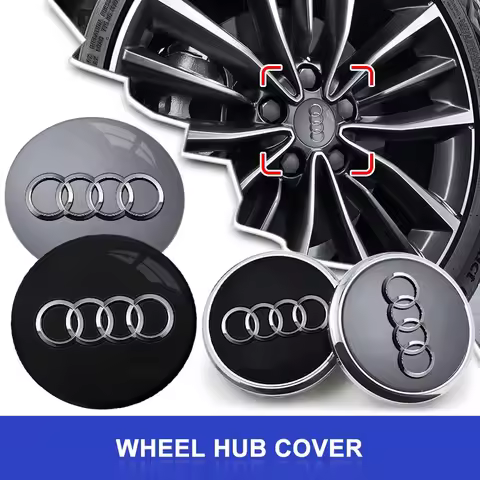 new 4pcs Car Wheel Hub Center Caps 60mm 61mm 68mm 69mm Rim Cover Stickers For Audi C7 C6 C5 B5 B6 B7