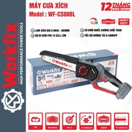 Máy cưa xích pin WORKFIX WF-CS08BL 600W Không Chổi Than Bơm nhớt tự động Lam xích 8 inch