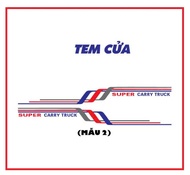 Bộ tem dán trang trí xe tải SUZUKI: tem cửa tem chữ (suzuki erro4 supper cary injection) combo - MIẾ