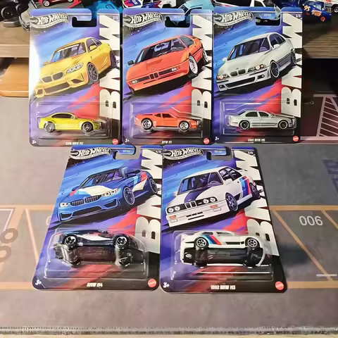 Genuine Hot Wheels Bmw Set 2025 Silver Series M1 M2 M3 M4 M5 1:64 Scale Die-Cast Model Vehicle Cars