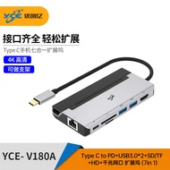 7-in-1 docking station with Ethernet adapter typec Expansion dock usb Splitter Adapter typec Hub
