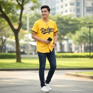 Dodgers Plain Yellow Adult baseball Shirt