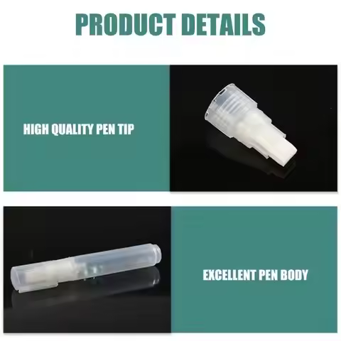 H7JF 8mm Flat Tip Acrylics Empty Marker Refillable Empty Paint Marker Empty Paint Pen