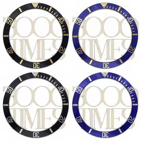 37.6mm Black Green Blue vintage aluminum bezel insert fit for Rolex 16610 watch