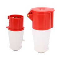 Industrial Plug Connector 32A 4 Pin 3 Phase Socket Set, AC380V‑415V Dust‑Proof Industrial Plug Conne