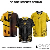 Bren Esports Jersey Ap Bren Esports Jersey Customized Gaming Full Printing Sublimation Premium Free Back Name Customized Shirt