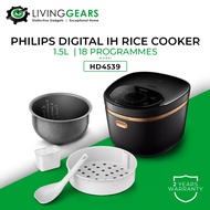 PHILIPS Digital IH Rice Cooker 5000 Series with Taste Selection HD4539 (HD4539/62) (Kitchen Applianc