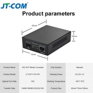 JT-COM 10G ปรับปรุง SFP + เครื่องแปลงสัญญาณ10GBase-T อีเธอร์เน็ตสวิตช์พอร์ต RJ45 10G ไปยังพอร์ต SFP 