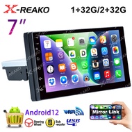 X-REAKO 1 Din 7'' Andriod 11 Car Multimedia Player GPS Navigation Bluetooth Car Audio Wifi USB FM MirrorLink HD Car Audio Radio