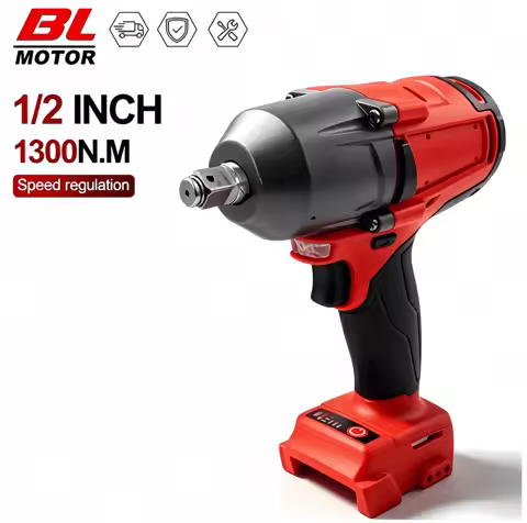 Brushless Cordless Electric Impact Wrench 1300NM High Torque Car Truck Repair Power Wrench For Milwa