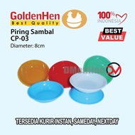 CP-03 12pcs 8cm Plastic Sambal Plates Chili Plate Sauce Dish Seasoning Container GOLDEN HEN