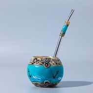 Argentina Brand Calabash mate gourd/yerba mate gourd #376/Ceramic Outer Gourd Cup