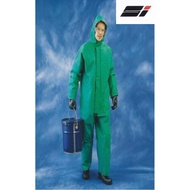 China Green Chemical/Acid Coverall with Hood