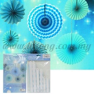 Paper Decoration - Paper Fan Blue