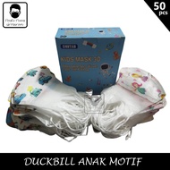 Masker Duckbill Anak Motif Isi 50pcs / Pack Masker anak Duckbill