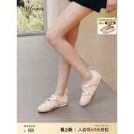 73hours Women's Shoes Weekend Plan Autumn New Style Ballet Style White Shoes All-Match Casual Shoes 