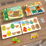 1-3 years old Baby Activity Book Busy Book Quiet Kids Book Montessorri Activity Book Velcro Activity