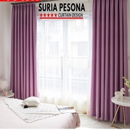 B13 Ready Made Curtain 100% Blackout Siap Jahit Langsir(Free Cangkuk)Langsir RAYA Kain Tebal 100%Polyester Blackout