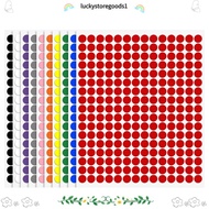 LUCKYSTOREGOODS 10Sheets Dot Adhesive Stickers, Round Writable Material Label Stickers,  Self-Adhesi