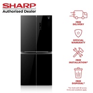 (Bulky) Sharp 401L Multi Doors Inverter Refrigerator SJ-VX40PG-BK