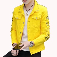 Musim bunga dan musim luruh Jeans kot lelaki a korea fesyen pelajar kacak jaket serba boleh lelaki's memakai jaket Denim lelaki musim panas