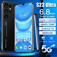 S23 Ultra 5G Smartphone 6.8 inch Full Screen 8GB RAM+128GB ROM Dual Sim Dual Standby GPS OTG Face Recognition Android OS 13 Smart Phone