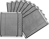 QUARKZMAN Pack of 10 Solderable Breadboard 2.76 x 1.97 Inches Double-Sided Board Black Tinned Circui